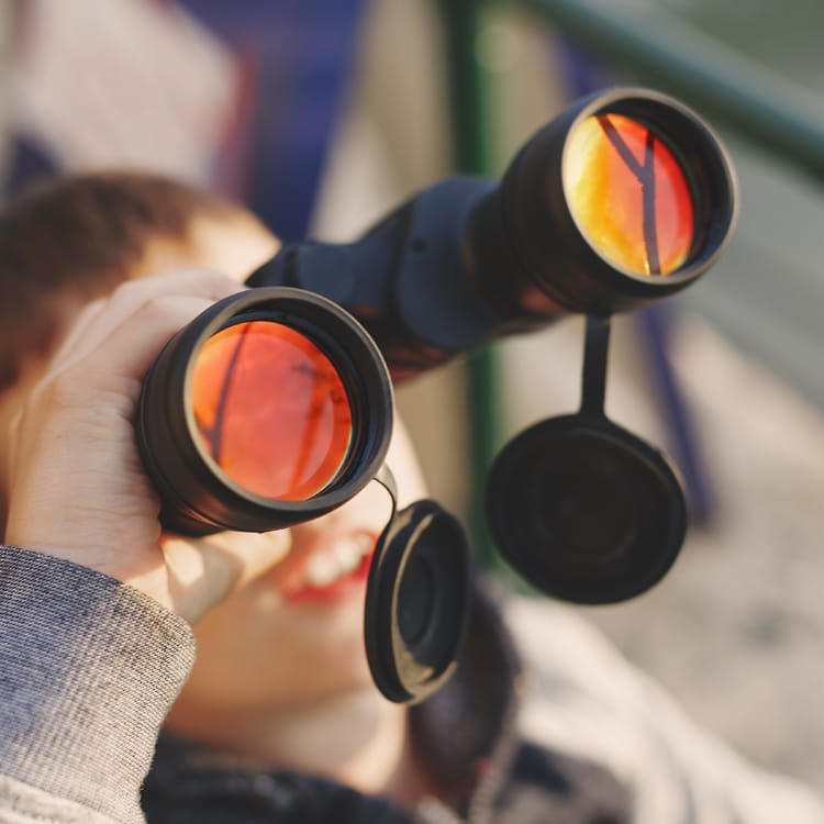Child With Binoculars