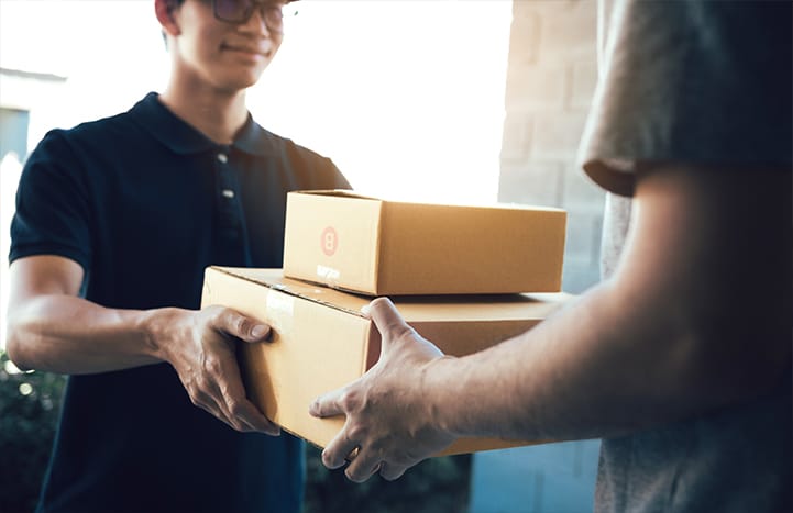 Man delivering a package